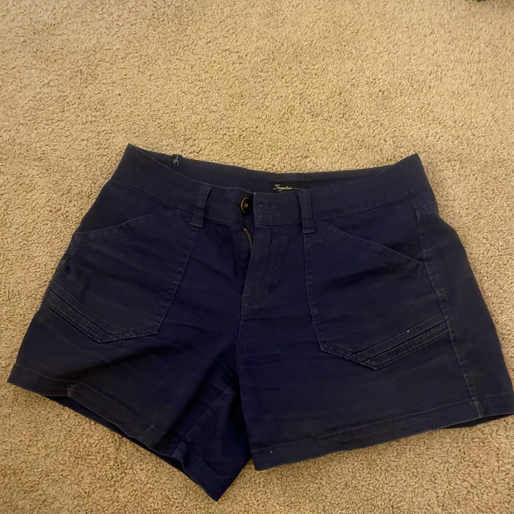 Navy Blue Jean Shorts